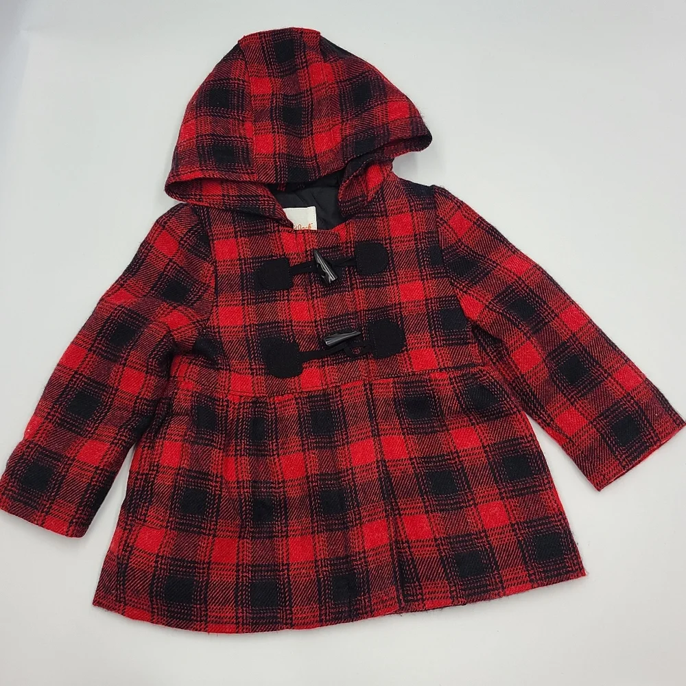 Cat & Jack girls' plaid coat size 18 months